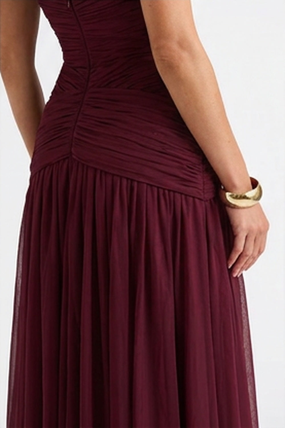 Vestido largo Batur- Laca cereza